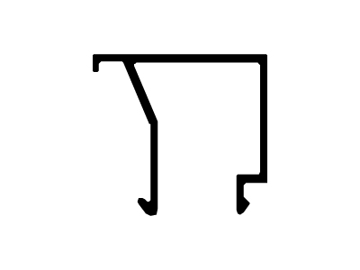 Contravidrio recto 26 mm.